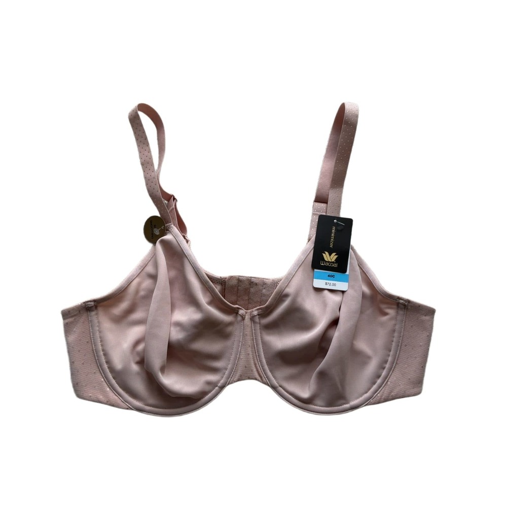 Wacoal Back Appeal Minimizer Underwire Bra 40C Rose Dust Pink 857303 NWT
